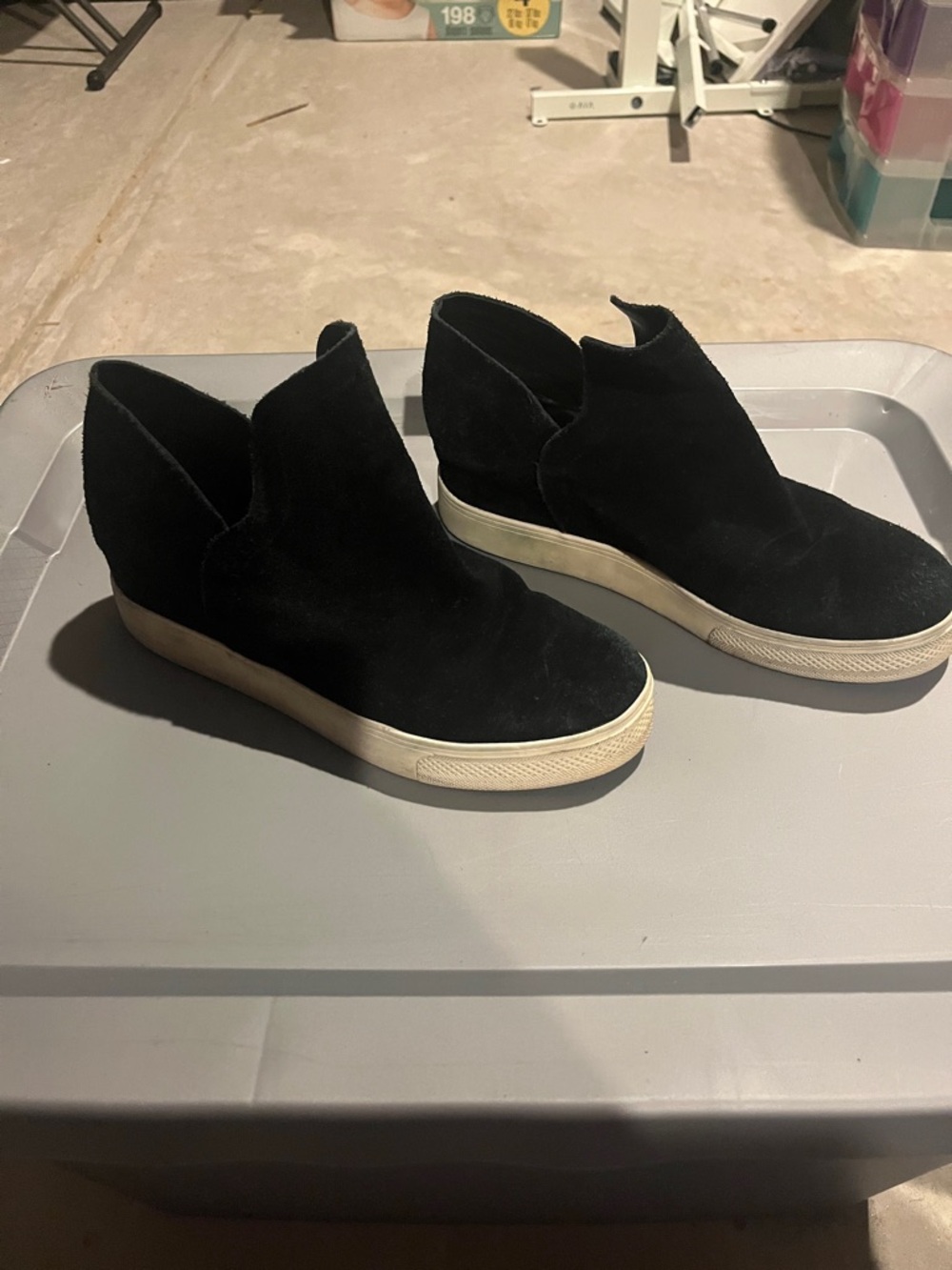 Steve Madden Black Slip-On Wedge Sneakers - Women's Casual Fashion